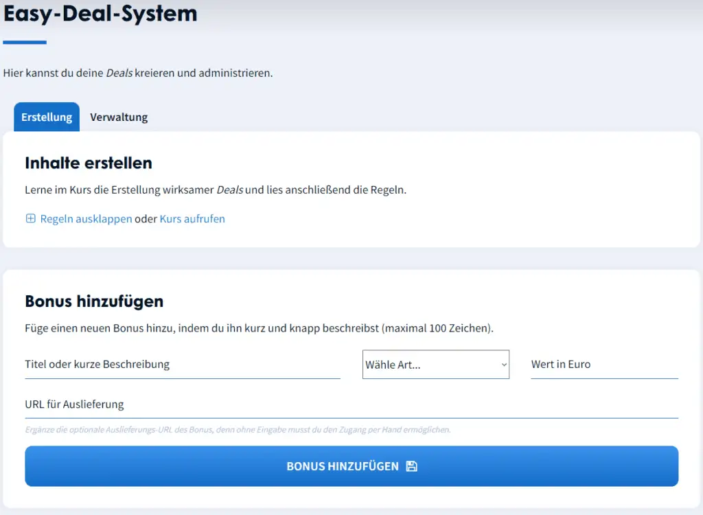 Easy Deal System - Screenshot - EDS - Affiliarena Tool - Niels Wagner